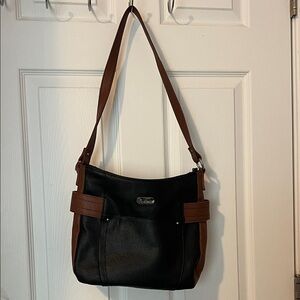 Chic Black and Brown Shoulder Bag